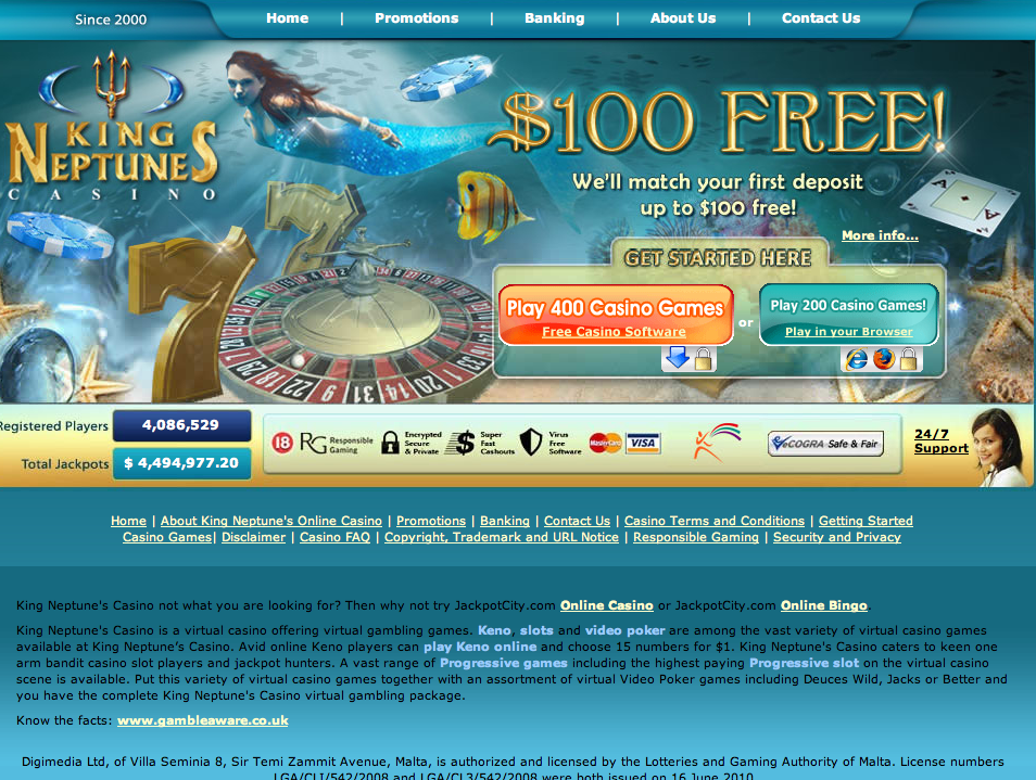 King Neptune Casino Review